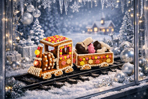 Lebkuchen eisenbahn als - lebkuchen,