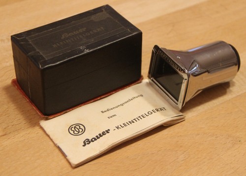 Kleintitelgerät von bauer - kleintitelgerät,